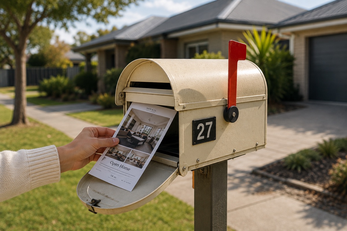 A leaflet delivered to a suburban letterbox